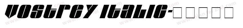 Vostrey Italic字体转换